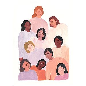 Women in mauve