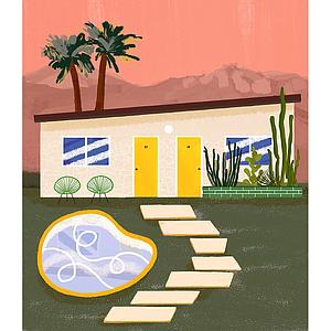 Casa con cactus