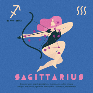 Illustrated zodiac Sagittarius (XS)