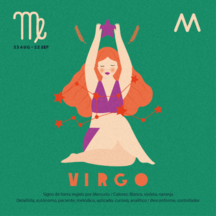 Illustrated Zodiac Virgo (XS)