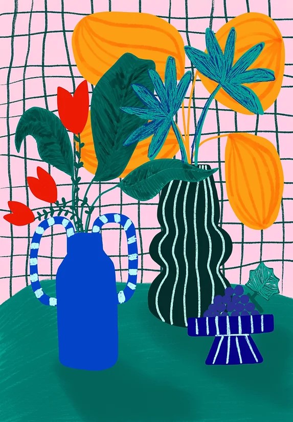 Grapes and leaves (S)