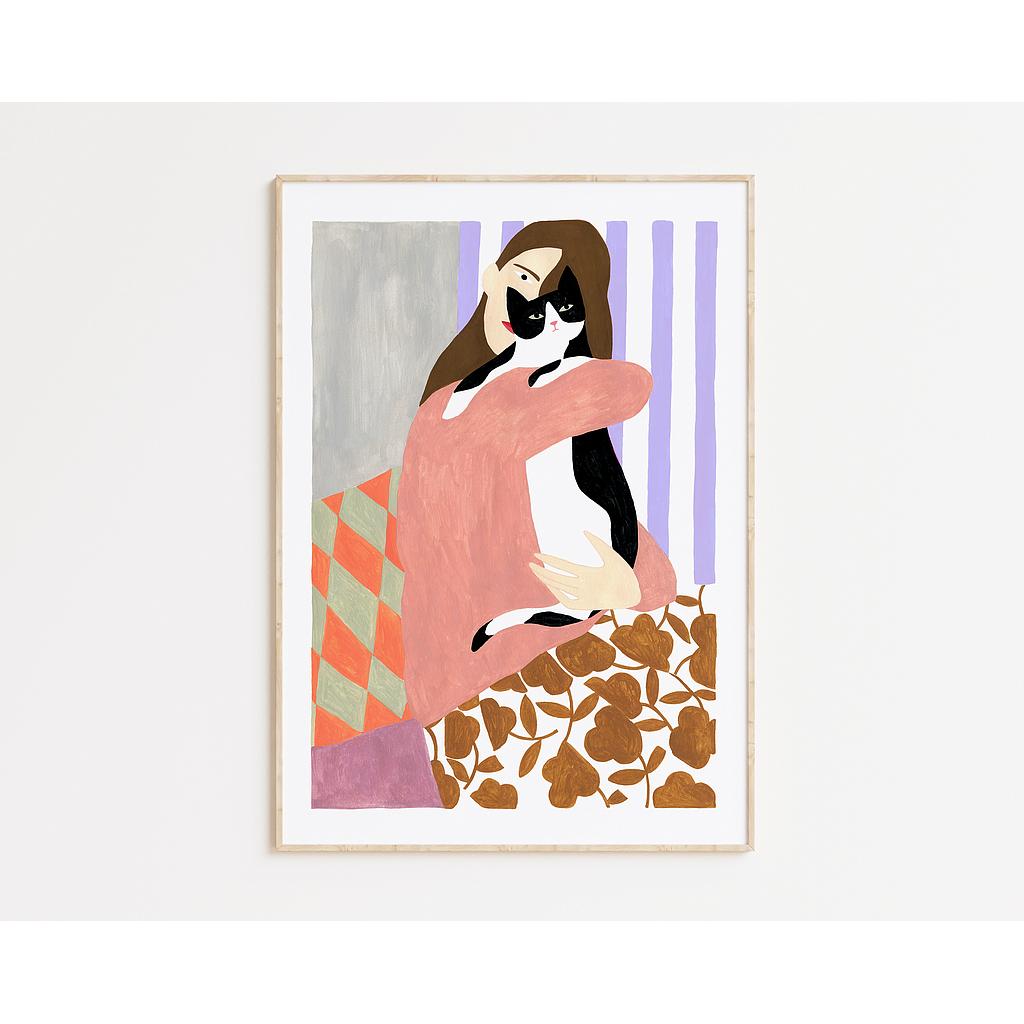 Woman and cat (S)
