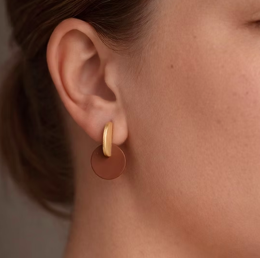 JUNE pendientes terracota