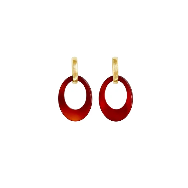 TAWNY pendientes marrón