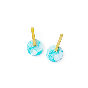 TURQUESA Porcelain pendientes