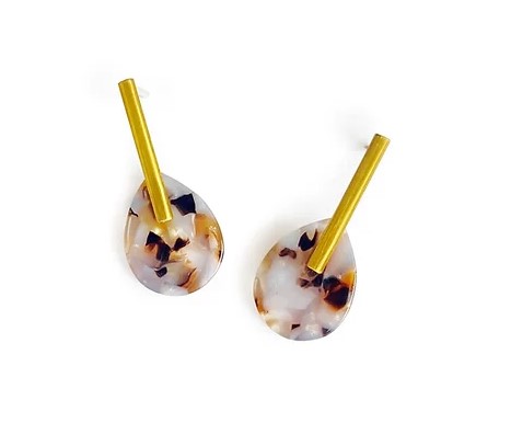 QUAIL Acetate pendientes botón