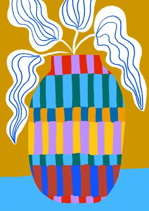 Striped vase (M)