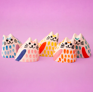 Baby Cat ceramic sculpture