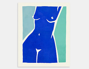 Nude in blue