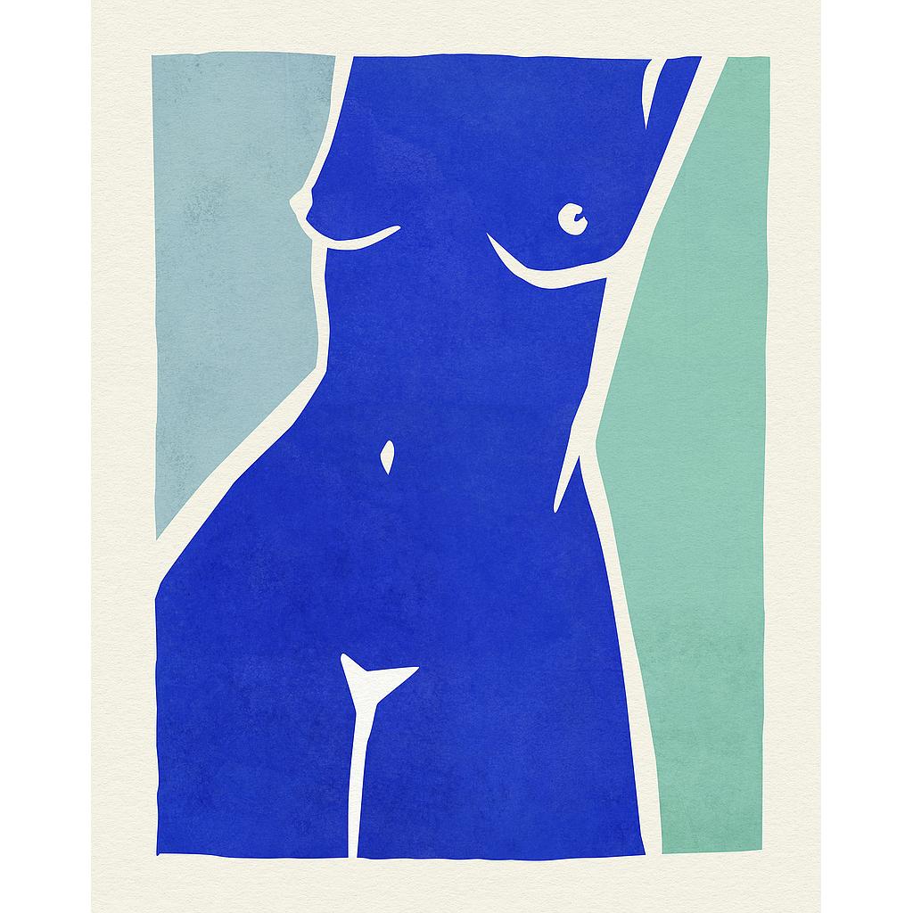 Nude in blue