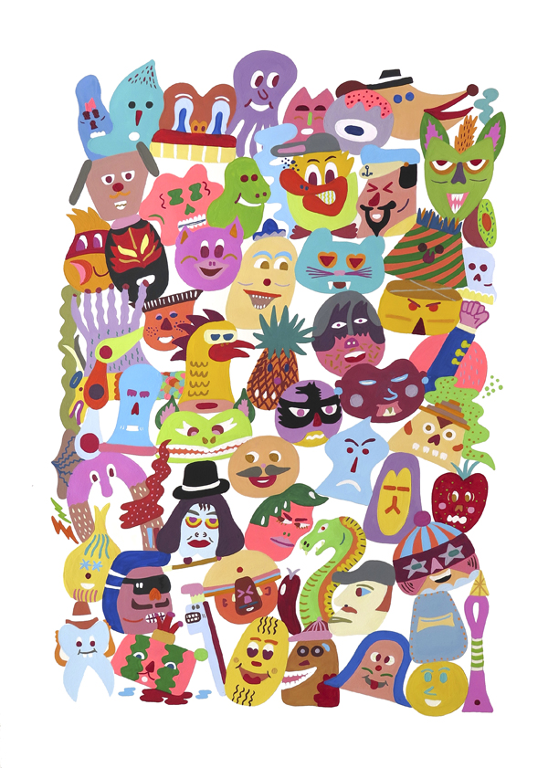Carnival faces (L)