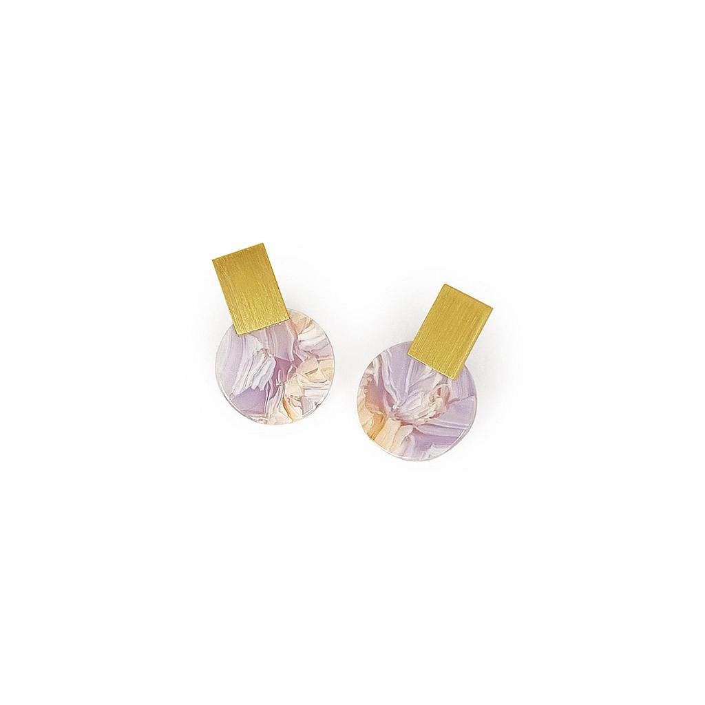 LILAC Acetate pendientes botón