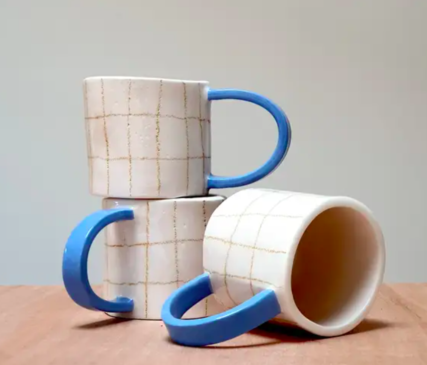 Taza Quadretti/Blu