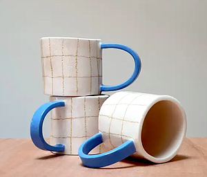 Taza Quadretti/Blu