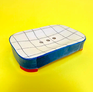 Jabonera Quadretti/Blu