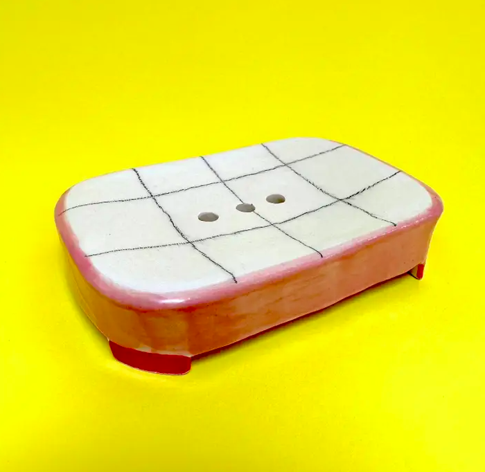 Jabonera Quadretti/Rosso