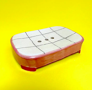 Jabonera Quadretti/Rosso