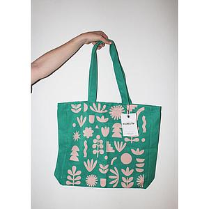 Tote F flores verde