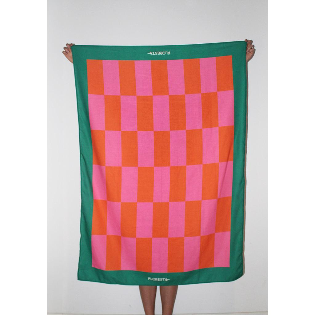 Pareo naranja/rosa