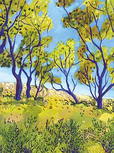 Oak trees