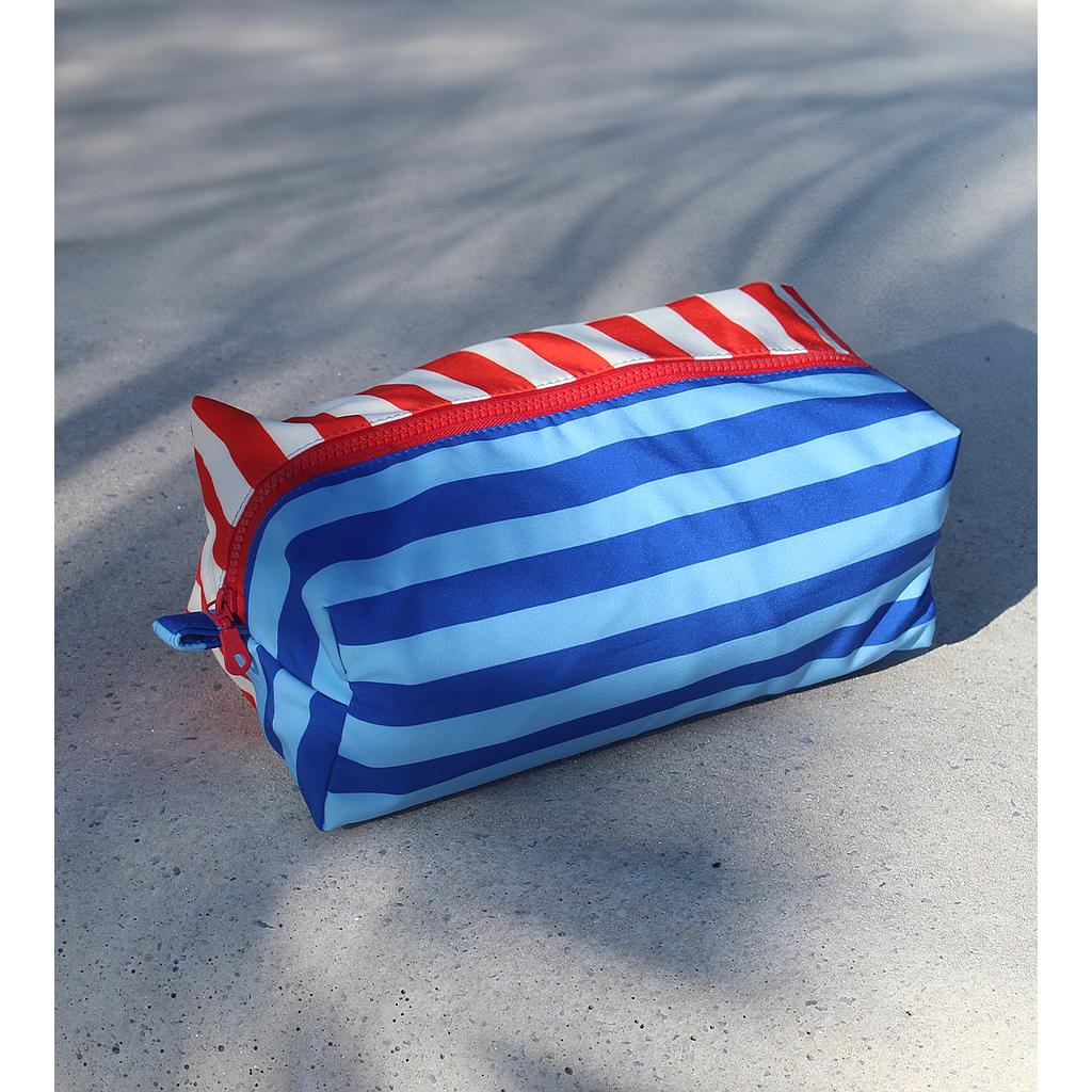 Neceser rayas rojo/blanco/azul