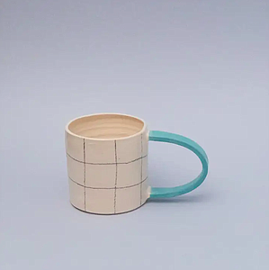 Taza Quadretti/Azzurro