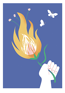 Fuego y flor