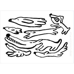 Perros corriendo- Postal