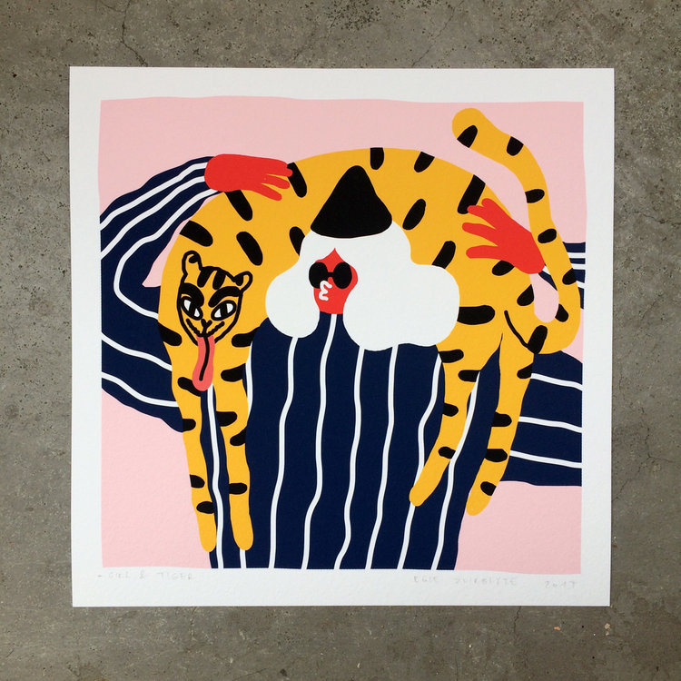 Girl and tiger (S)