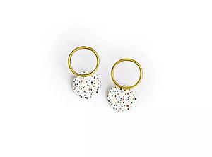 MOTTLED Pendientes blancos